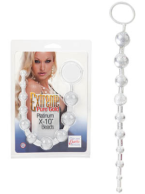 Extreme Pure Gold X Beads Platinum Anal Cord The Red Lantern Adult Shop